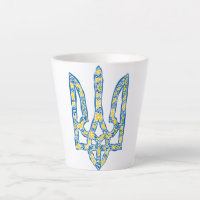 Ukrainian national emblem trident tryzub ethnical