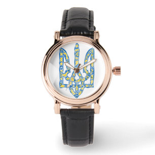 Ukrainian national emblem trident tryzub ethnical watch