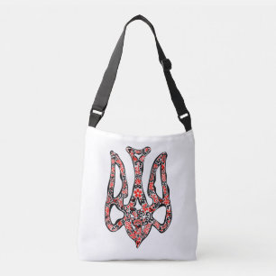 Ukrainian national emblem trident tryzub stylised crossbody bag