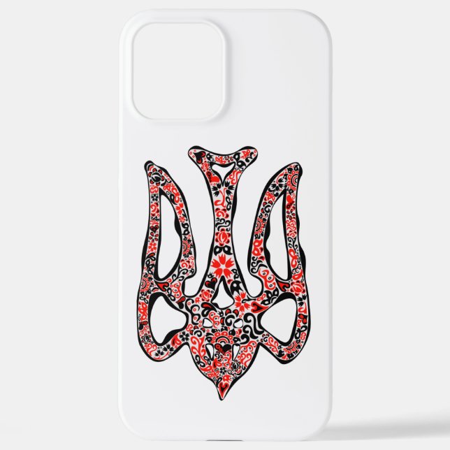 Ukrainian national emblem trident tryzub stylised iPhone case (Back)