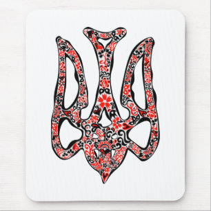 Ukrainian national emblem trident tryzub stylised mouse pad