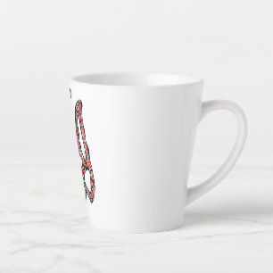 Ukrainian national emblem trident tryzub stylized latte mug