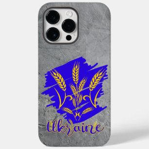 Ukrainian national symbol tryzub made of wheat ear Case-Mate iPhone 14 pro max case