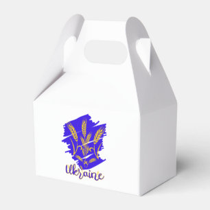 Ukrainian national symbol tryzub made of wheat ear favour box