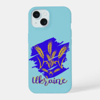 Ukrainian national symbol tryzub made of wheat ear