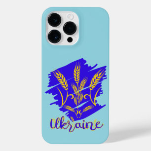 Ukrainian national symbol tryzub made of wheat ear iPhone 14 pro max case