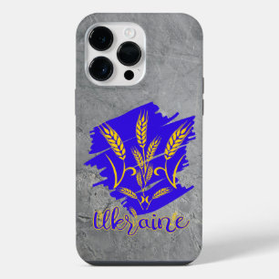 Ukrainian national symbol tryzub made of wheat ear iPhone 14 pro max case
