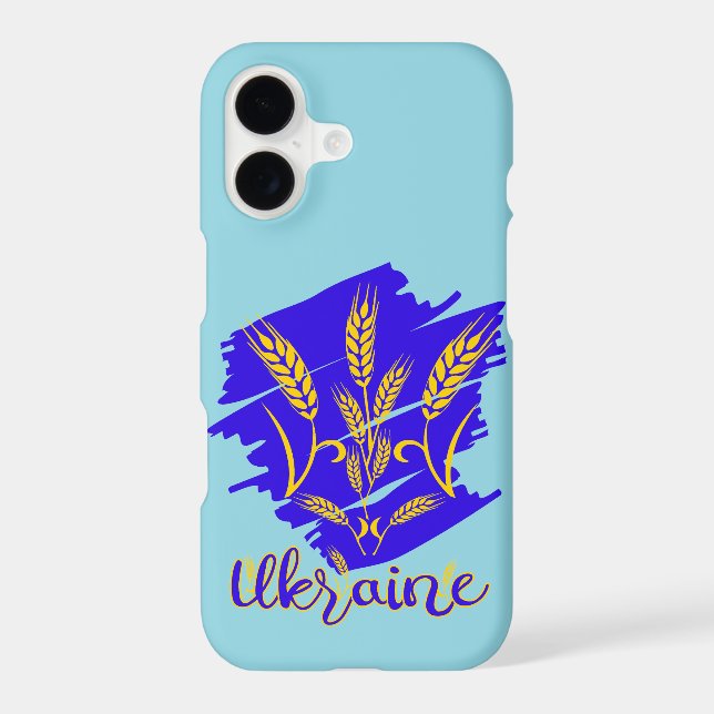 Ukrainian national symbol tryzub made of wheat ear iPhone case (Back)