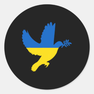 Ukrainian Peace Dove  Classic Round Sticker