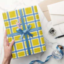Ukrainian Plaid Blue And Yellow Gift