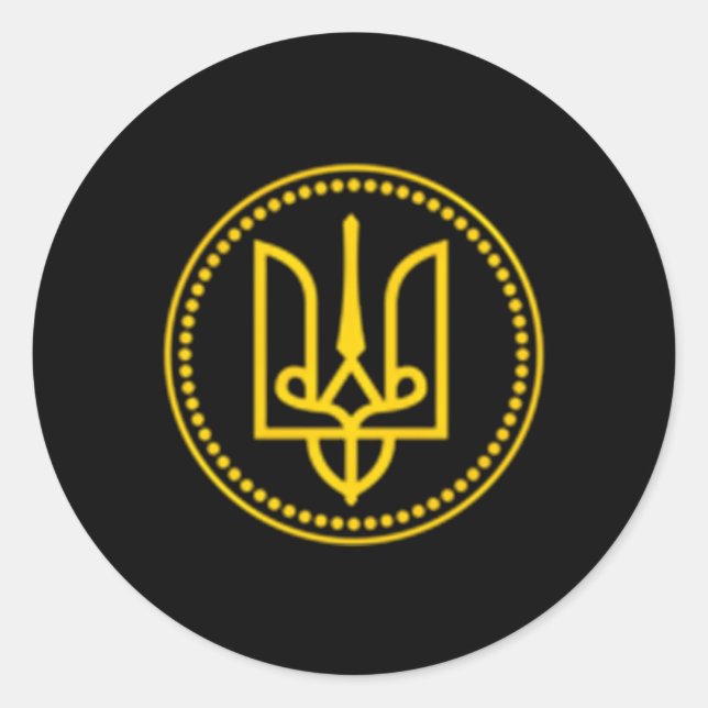 Ukrainian President Volodymyr Zelensky Ukraine Emb Classic Round Sticker (Front)