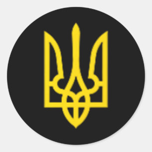Ukrainian President Volodymyr Zelensky Ukraine Emb Classic Round Sticker
