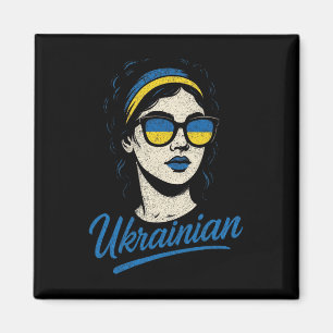 Ukrainian Pride Culture Lady Women Magnet