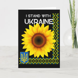 Ukrainian Pride I Stand With Ukraine Sunflower And Card