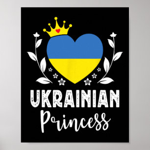 Ukrainian Princess Ukraine Flag Proud Ukrainian Gi Poster