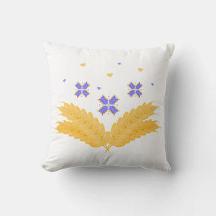 Ukrainian print - embroidery and grain cushion