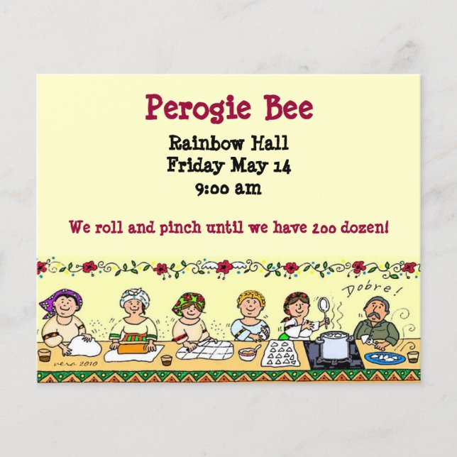 Ukrainian Pyrohy Perogie Varenyky Pierogie Flyer (Front)