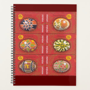 Ukrainian Red Pysanky Easter Eggs Planner