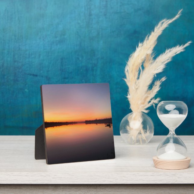 Ukrainian river Dnieper at sunset Plaque (Insitu)