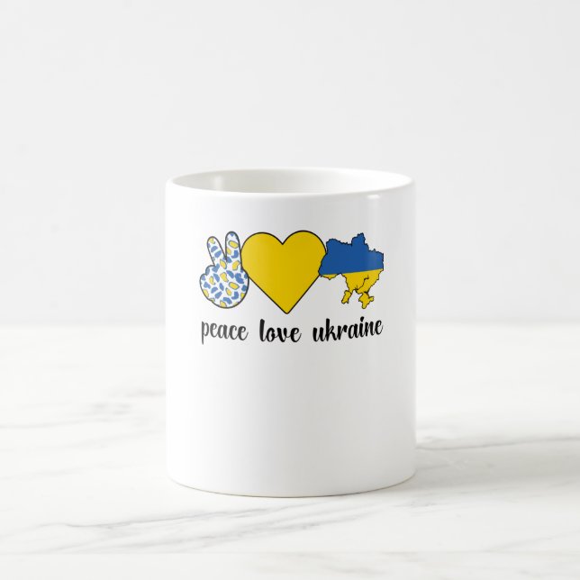 Ukrainian Roots Ukraine Flag Ukrainian Heritage Coffee Mug (Center)