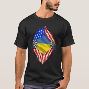 Ukrainian Shirt Super Ukraine USA Flag Roots Ukrai