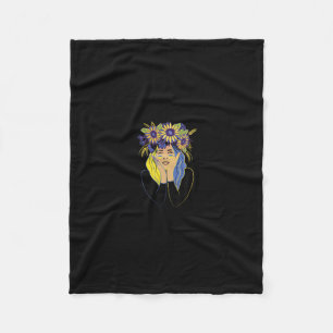 Ukrainian Shirt Ukraine Women Girl Patriotic Sunfl Fleece Blanket