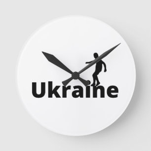 Ukrainian soccer player using dot as a ball round clock