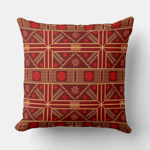 Ukrainian Star Pattern Throw Pillow - Art 