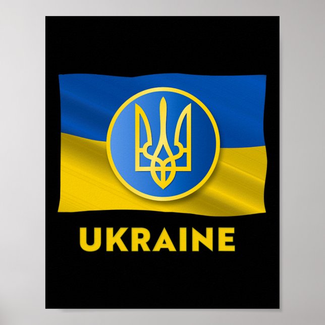 Ukrainian State Symbol - Ukraine Flag  Poster (Front)