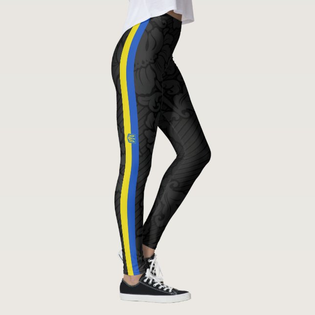 Ukrainian stripe flag leggings (Right)