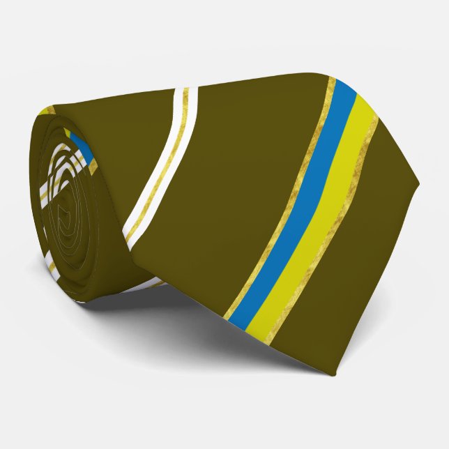 Ukrainian stripes flag tie (Rolled)
