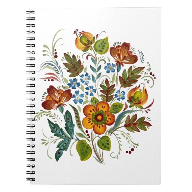 Ukrainian style flowers notebook (Front)