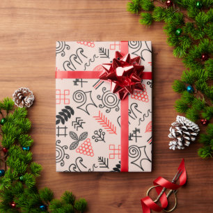 Ukrainian style national pattern wrapping paper