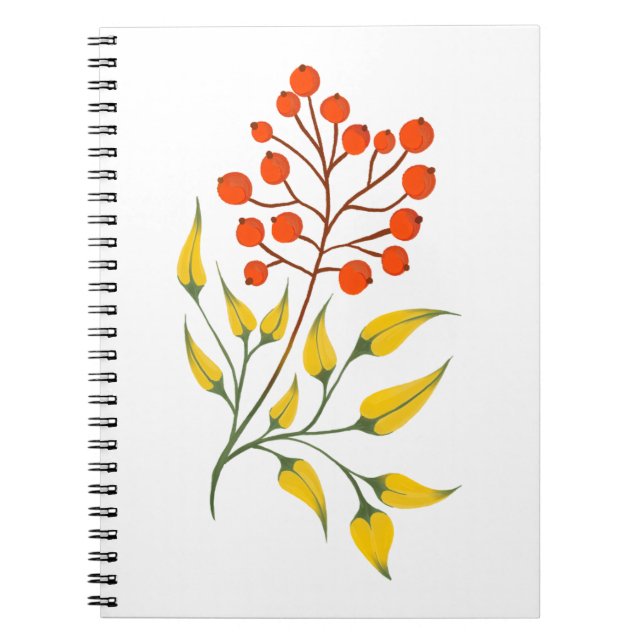 Ukrainian style viburnum branch. Ukraine Notebook (Front)