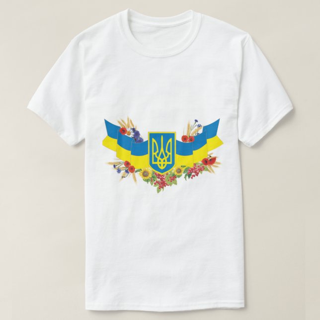 Ukrainian Sunflower Flag, Ukraine, flower, blue an T-Shirt (Design Front)