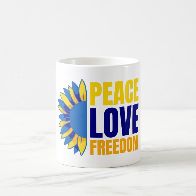 Ukrainian Sunflower - Support Ukraine  Coffee Mug (Center)