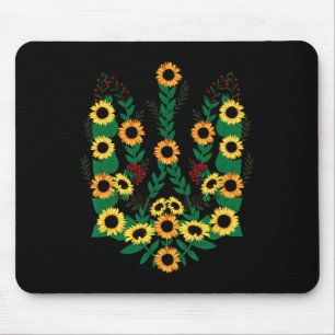 Ukrainian Sunflowers Forming The Coat Of Arms Of U Mouse Pad