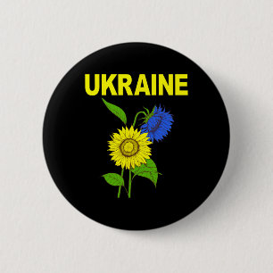 Ukrainian Sunflowers Traditional Symbol Of Ukraine 6 Cm Round Badge