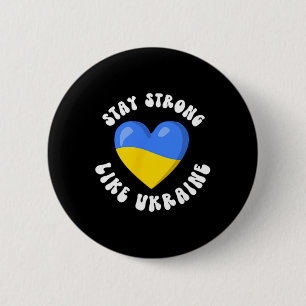 Ukrainian Support Ukraine Flag Ukrainian Love I St 6 Cm Round Badge