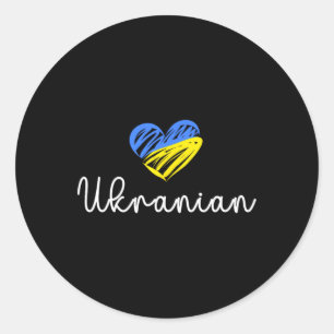 Ukrainian Support Ukraine Flag Ukrainian Love I St Classic Round Sticker