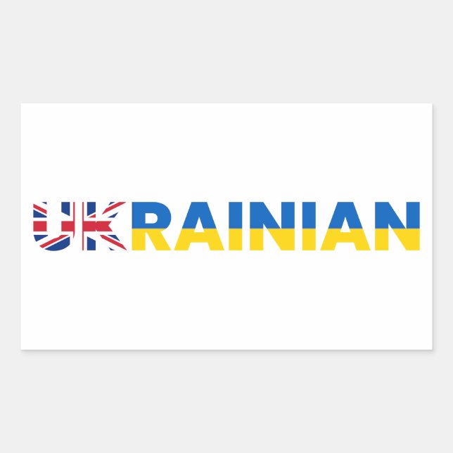 UKrainian Supporter Rectangular Sticker (Front)