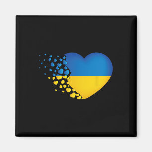 Ukrainian Symbols Ukrainian Flag Heart Love Magnet