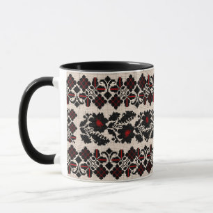 Ukrainian traditional vushuvanka folk art pattern. mug