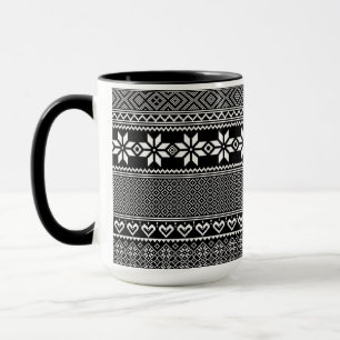Ukrainian traditional vushuvanka folk pattern  mug