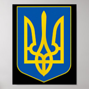 Ukrainian Trident Emblem Coat Of Arms Logo Poster