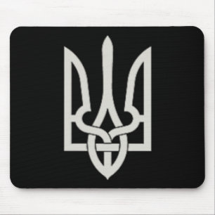 Ukrainian Trident Emblem Save Ukraine Resist Slava Mouse Pad