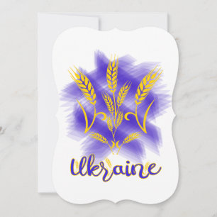 Ukrainian trident made of wheat ear
