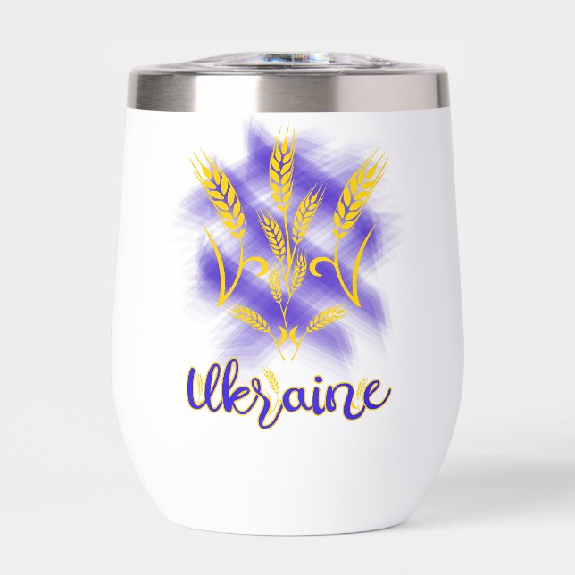 Ukrainian trident made of wheat ear (Front)
