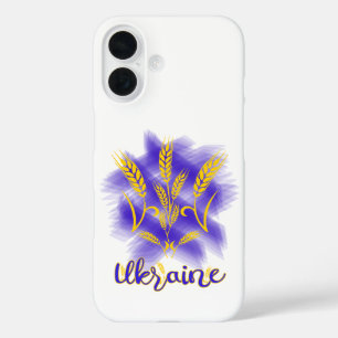 Ukrainian trident made of wheat ear iPhone 16 case