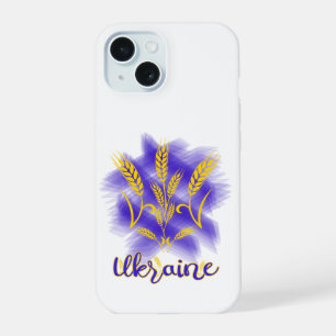 Ukrainian trident made of wheat ear iPhone 15 case